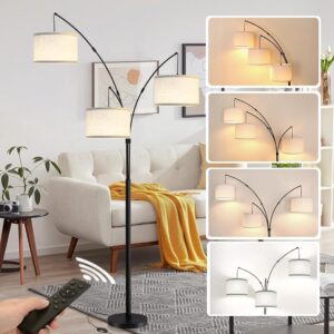 Arc Floor Lamp for Living Room with Remote Control